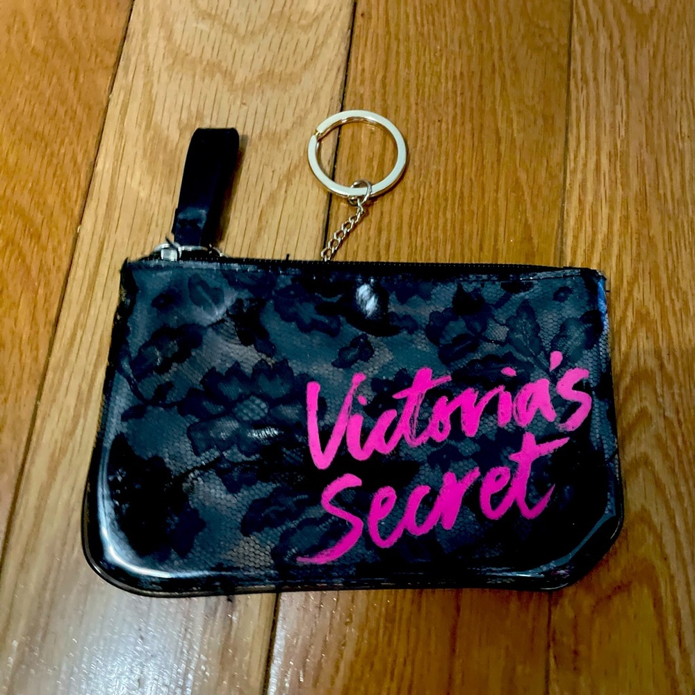 Brand new clear victoria secret Keychain wristlet